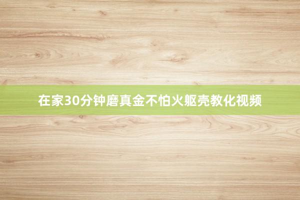 在家30分钟磨真金不怕火躯壳教化视频
